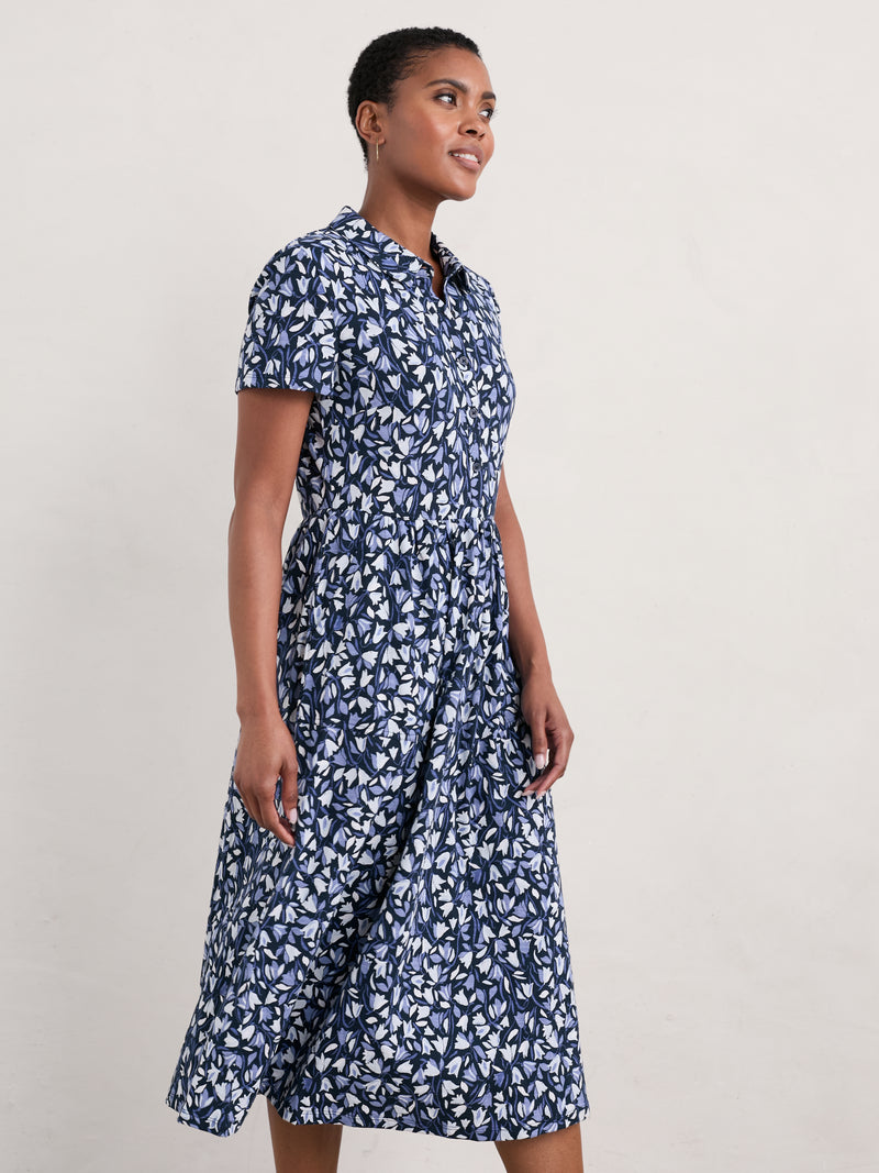 An image of the Seasalt Mainland Dress in Meadow Harebells Maritime.