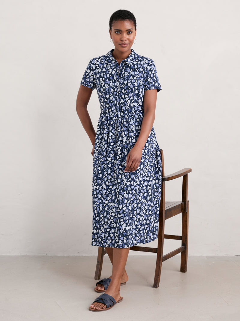 An image of the Seasalt Mainland Dress in Meadow Harebells Maritime.