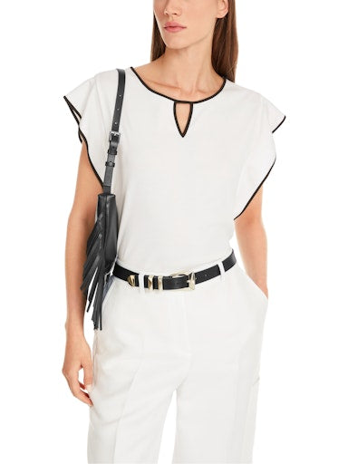 An image of the Marc Cain T-Shirt With Ruffle Sleeves