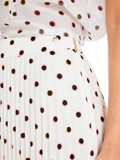 An image of the Marc Cain Maxi Pleated Skirt with Polka Dot Print