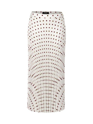 An image of the Marc Cain Maxi Pleated Skirt with Polka Dot Print