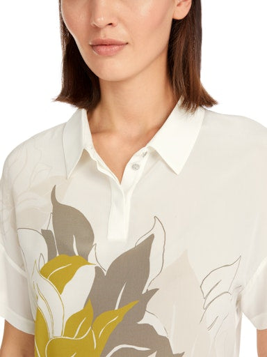 An image of the Marc Cain Silk Blouse with Floral Pattern