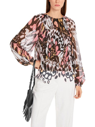 An image of the Marc Cain Butterfly Print Blouse