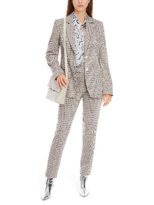 An image of the Marc Cain Houndstooth Blazer in Smoke.