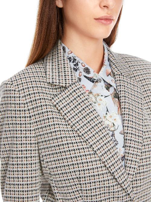 An image of the Marc Cain Houndstooth Blazer in Smoke.