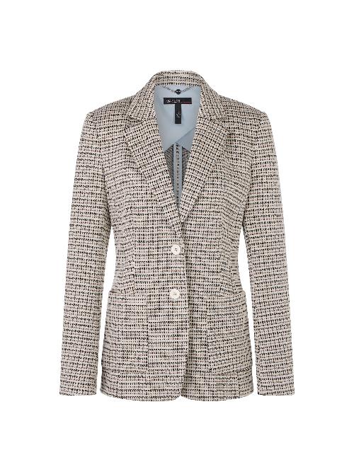 An image of the Marc Cain Houndstooth Blazer in Smoke.