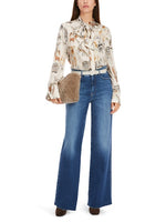 An image of the Marc Cain Animal Print Blouse in Smoke.