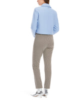 An image of the Marc Cain Houndstooth Trousers in Smoke.