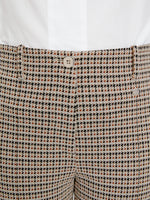 An image of the Marc Cain Houndstooth Trousers in Smoke.