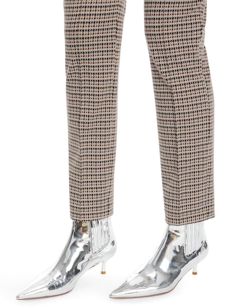 An image of the Marc Cain Houndstooth Trousers in Smoke.