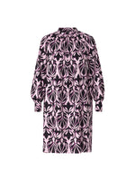 An image of the Marc Cain Patterned Dress in Bright Rose Tan.