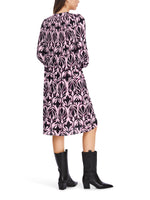 An image of the Marc Cain Patterned Dress in Bright Rose Tan.