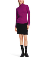 An image of the Marc Cain High Neck top in Alpine Rose.