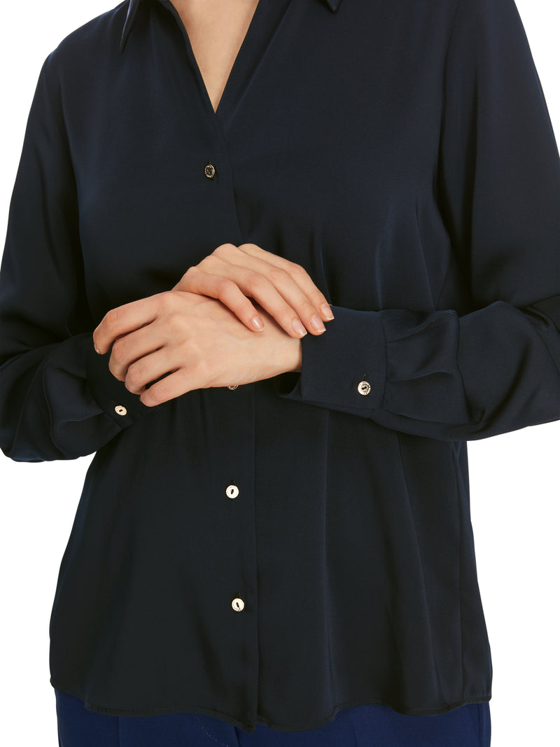 An image of the Marc Cain Blouse in Midnight Blue.