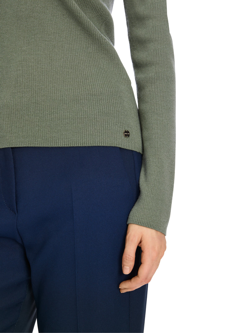 An image of the Marc Cain Rethink Together Sweater in Frozen Sage.