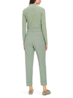 An image of the Marc Cain Cuffed Trousers in Frozen Sage.