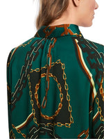 An image of the Marc Cain Blouse With Chain Detail in Soft Forest.