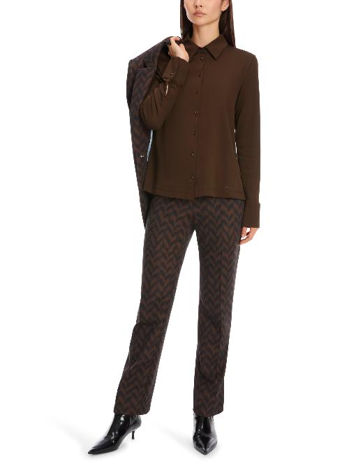 An image of the Marc Cain Blouse in Deep Wood.