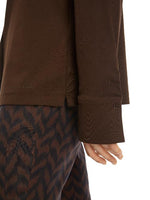 An image of the Marc Cain Blouse in Deep Wood.