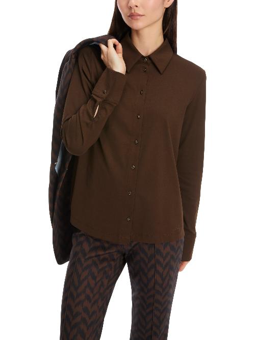 An image of the Marc Cain Blouse in Deep Wood.