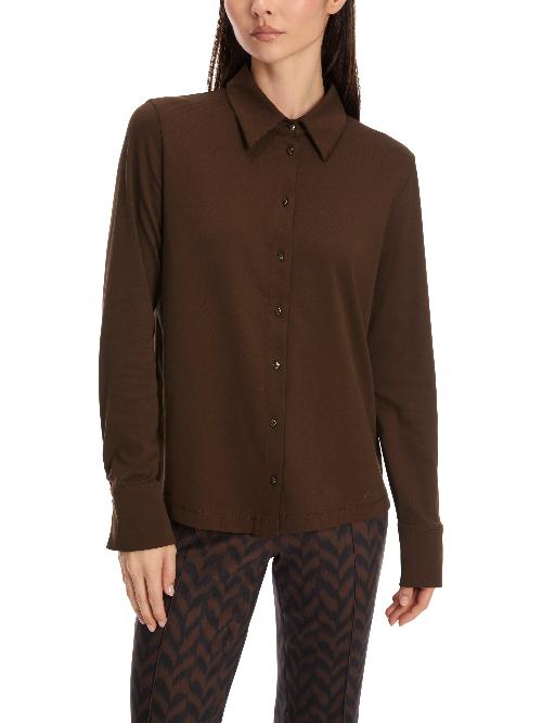 An image of the Marc Cain Blouse in Deep Wood.