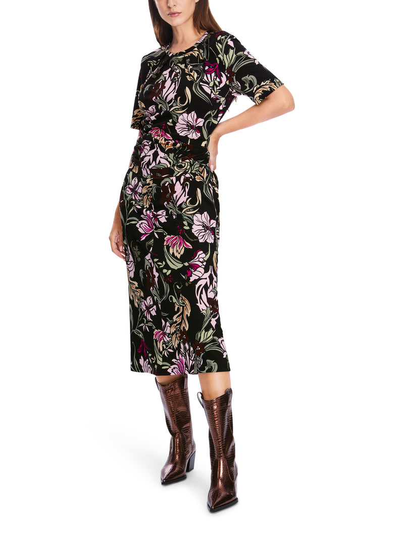 An image of the Marc Cain Floral Dress in Black.