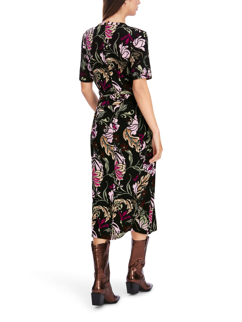 An image of the Marc Cain Floral Dress in Black.