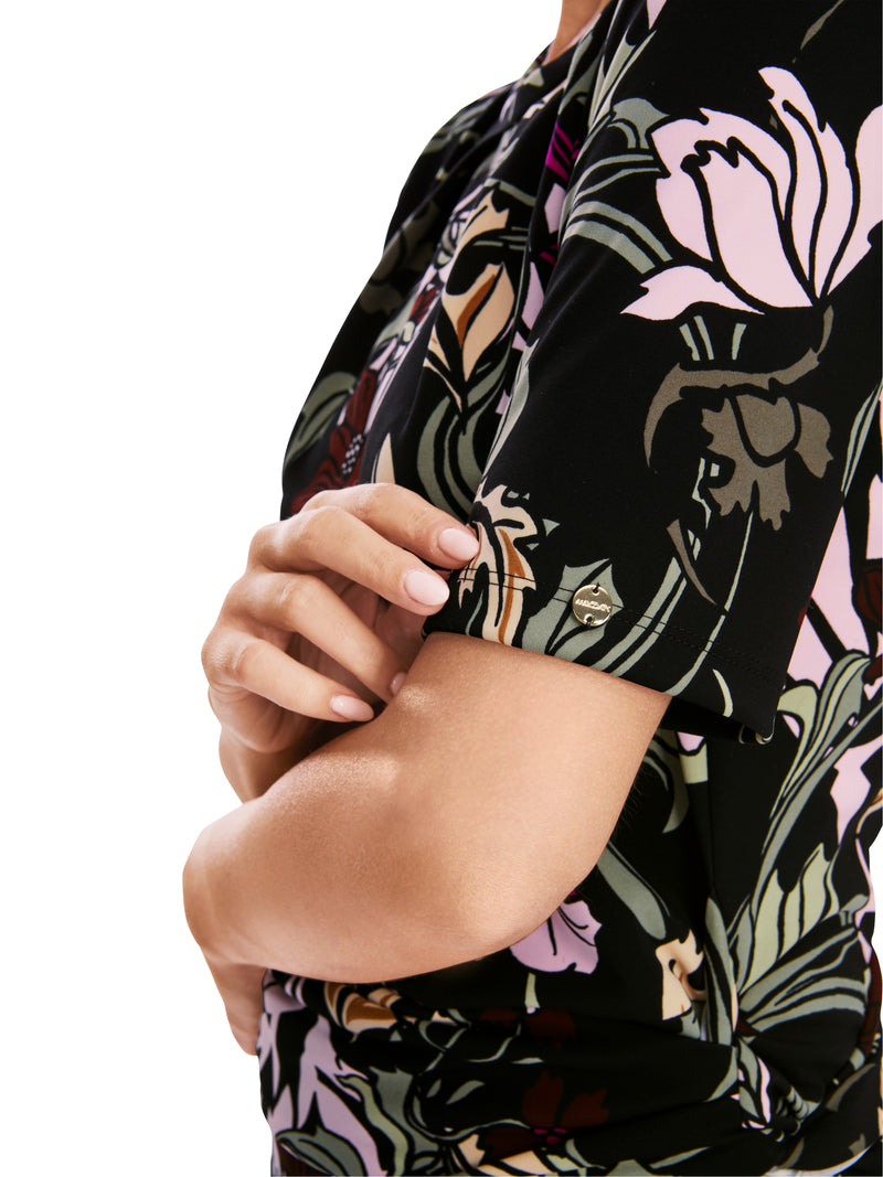 An image of the Marc Cain Floral Dress in Black.