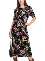 An image of the Marc Cain Floral Dress in Black.