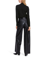 An image of the Marc Cain Cut-Out Detail Top in Black.