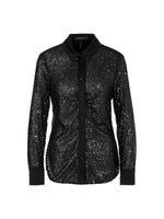 An image of the Marc Cain Sequin Blouse in Black.