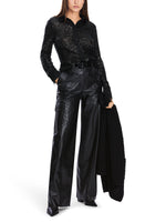 An image of the Marc Cain Sequin Blouse in Black.