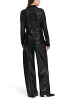 An image of the Marc Cain Sequin Blouse in Black.