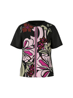 An image of the Marc Cain Blouse with Floral Print in Black.