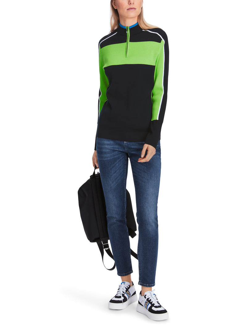 An image of the Marc Cain Sports Sweater in Midnight Blue.