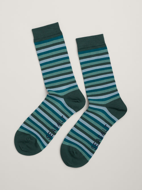 An image of the Seasalt Men's Sailor Socks in Green.