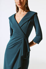 An image of a model wearing the Joseph Ribkoff Signature Dress in Twilight.