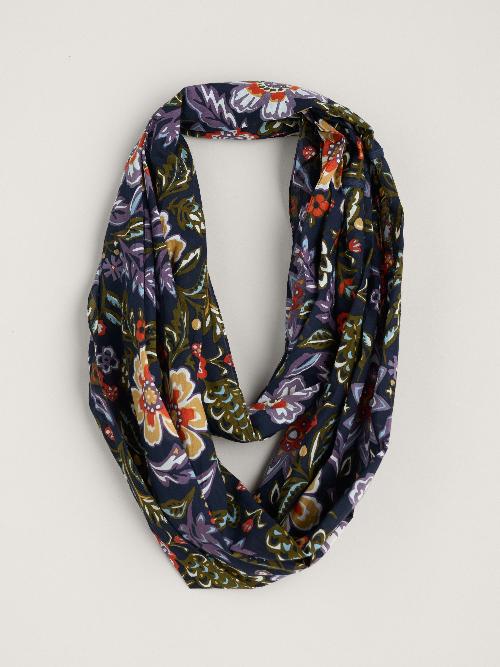 An image of the Seasalt New Everyday Circle Scarf in Rustic Floral Maritime.