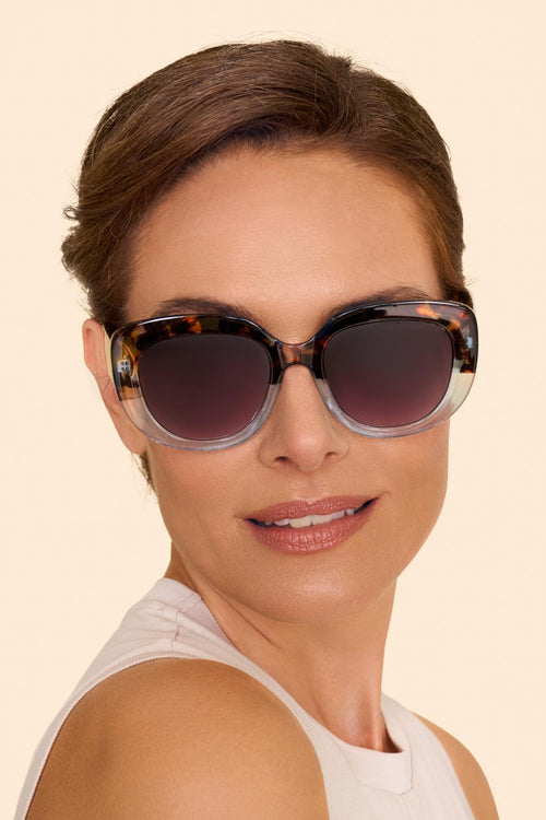 Polina Limited Edition Sunglasses - Tortoiseshell/Aqua