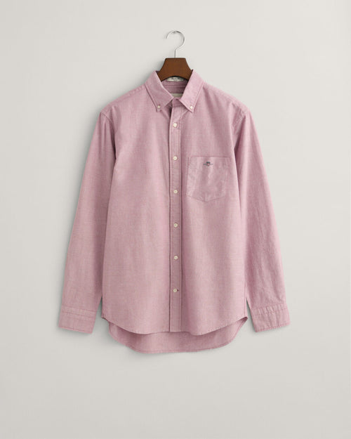 An image of the Gant Regular Fit Oxford Shirt in Beautyberry Purple.