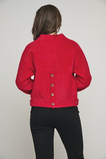 An image of the Rino & Pelle Bubbly Jacket in Red Berry.