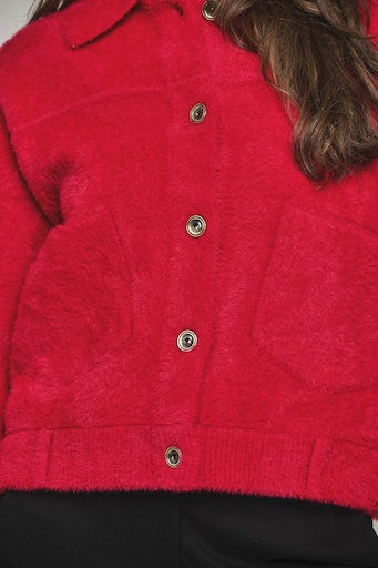 An image of the Rino & Pelle Bubbly Jacket in Red Berry.