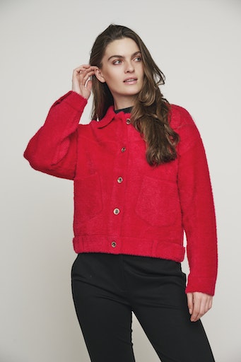 An image of the Rino & Pelle Bubbly Jacket in Red Berry.