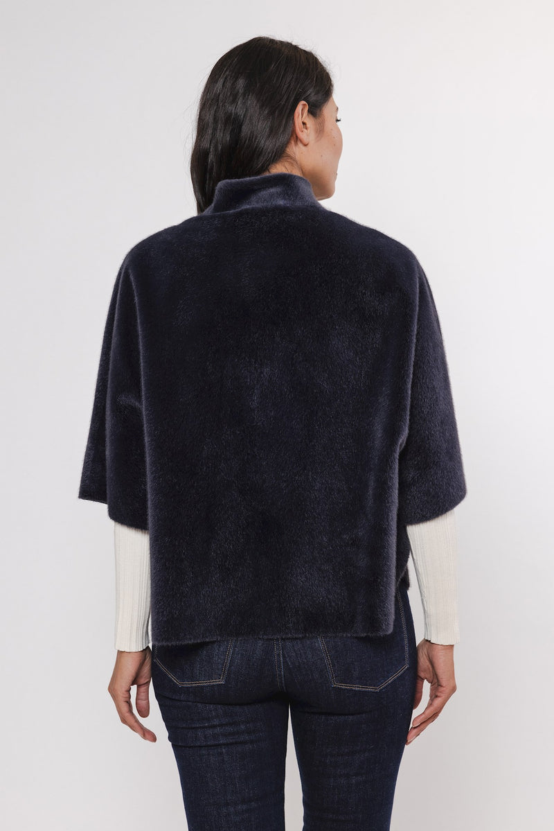 An image of the Rino & Pelle Dewi Cape in Navy.