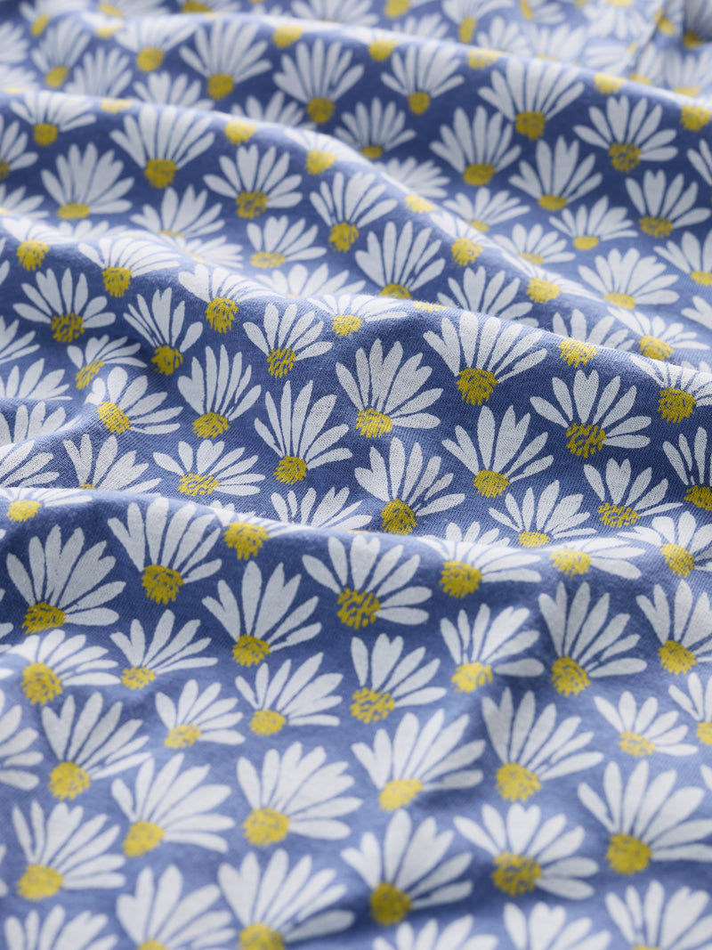 An image of the Seasalt Short-Sleeved Risso Top in the style Little Echinacea Lupin.