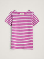 An image of the Seasalt Sailor T-Shirt in the style Breton Viola Chalk.