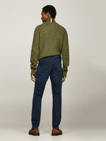 An image of the Tommy Hilfiger Denton Fitted Straight Jeans in Meek Blue Black.