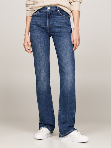 An image of the Tommy Hilfiger Mid Rise Bootcut Jeans in Ana.