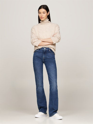 An image of the Tommy Hilfiger Mid Rise Bootcut Jeans in Ana.