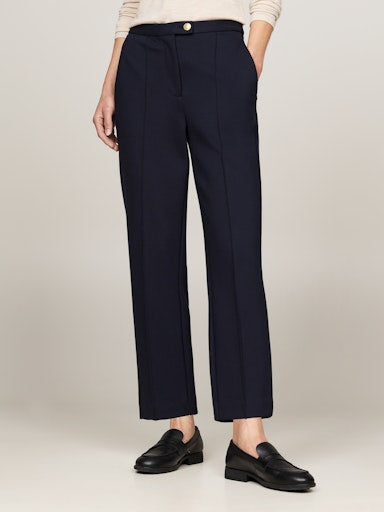 An image of the Tommy Hilfiger Punto Slim Straight Leg Trousers in Desert Sky.